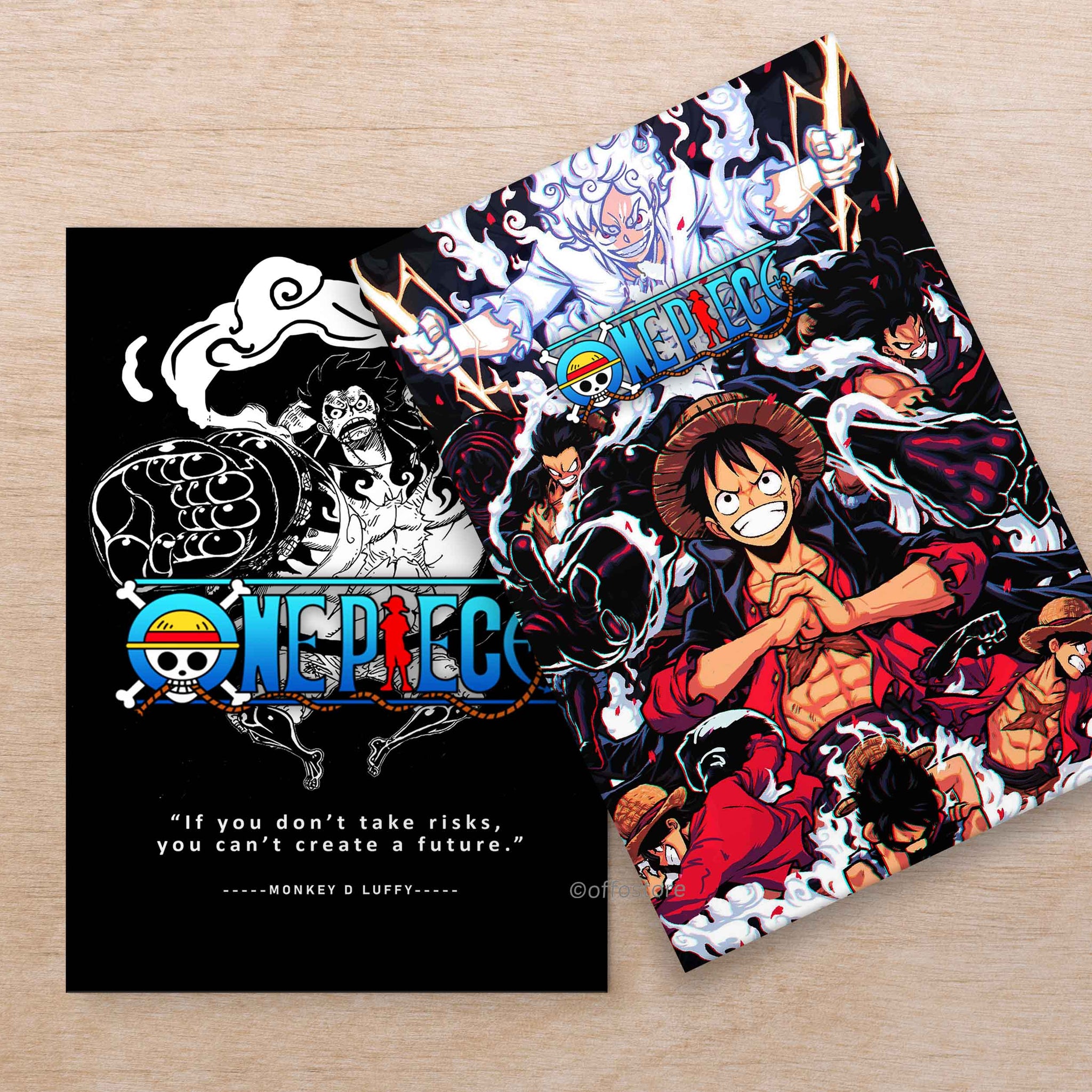 Anime: One Piece Luffy All Gears Velvet Finish A5 Notebook
