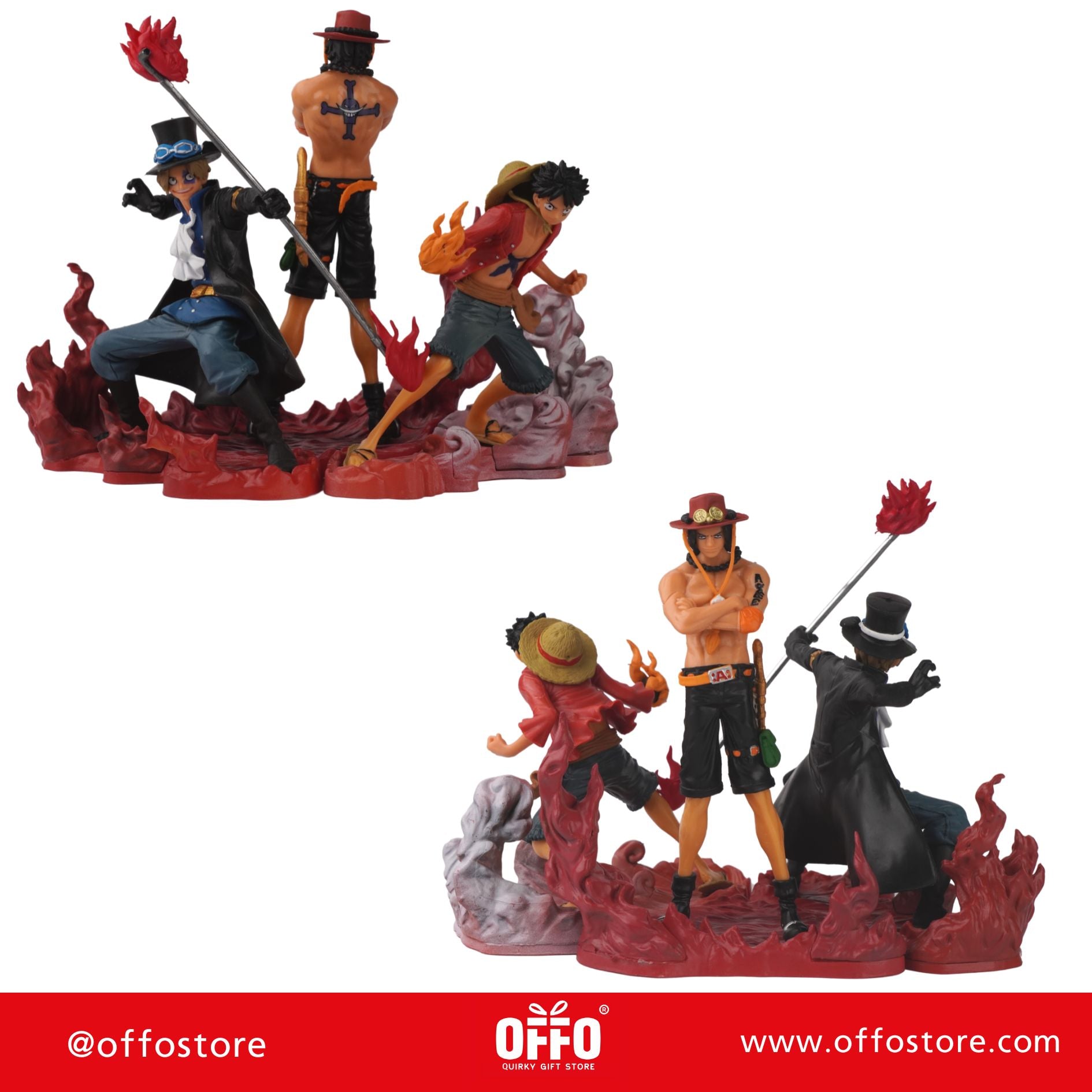 One Piece Anime  Set Of 3 Action Figures