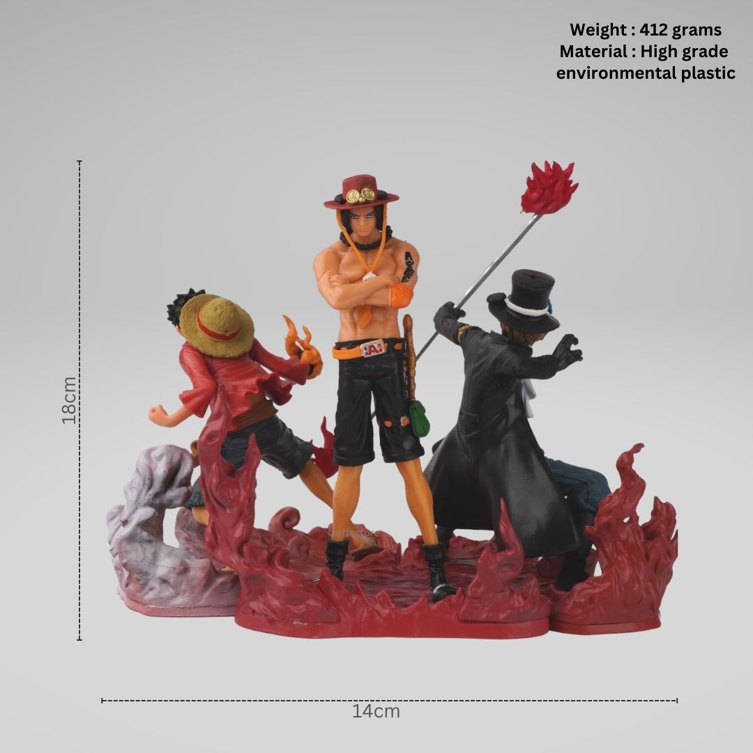 One Piece Anime  Set Of 3 Action Figures