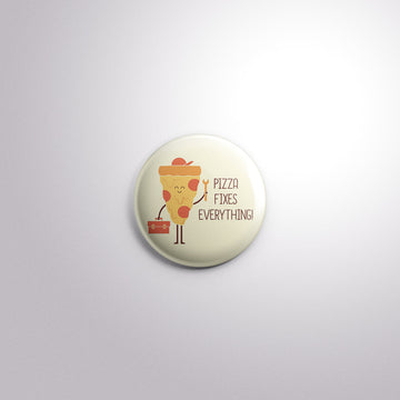 Pizza Scratch-Proof Button Badge
