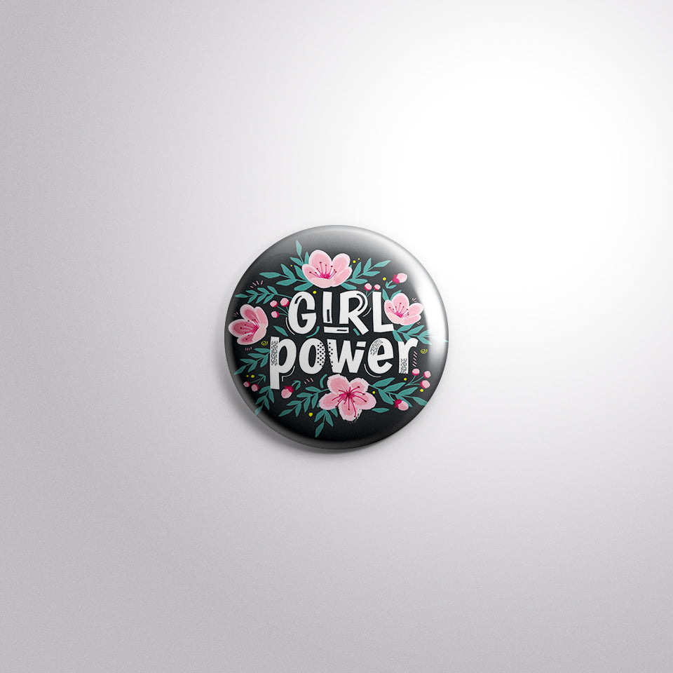 Girl Power Scratch-Proof Button Badge