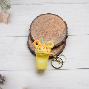 Yellow Ice Cream Glass Keychain