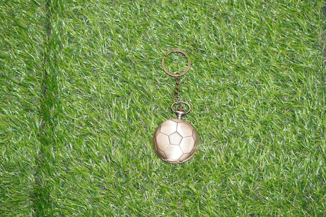 Football Antique Pocket Watch Keychain