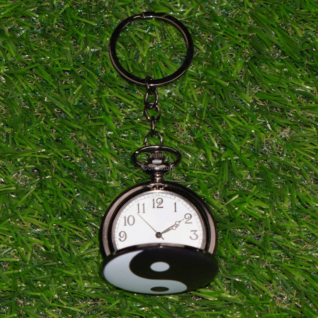 Yin And Yand Pocket Watch Keychain