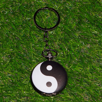 Yin And Yand Pocket Watch Keychain