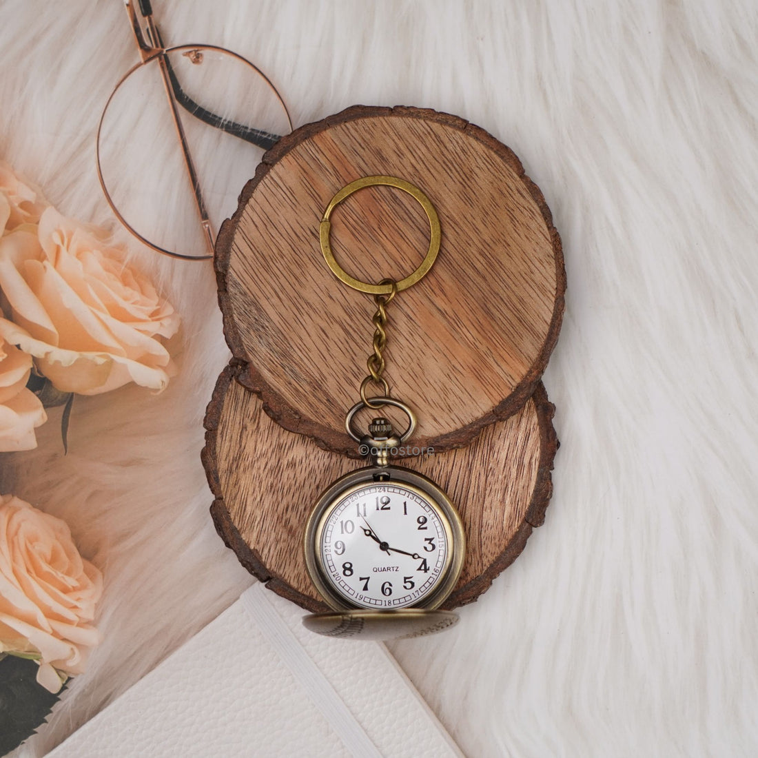 Baseball Pocket Watch Keycahin