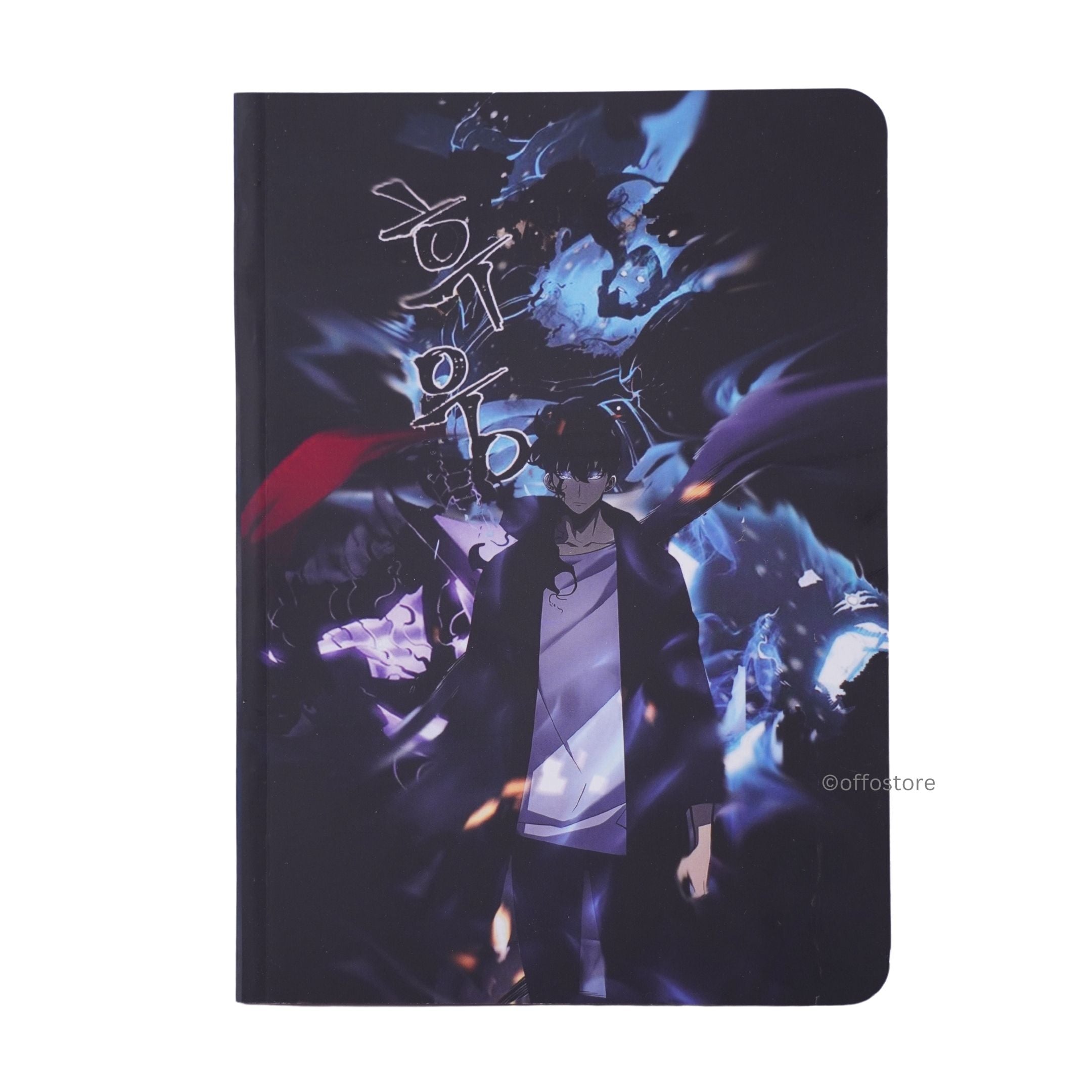 Notebook Leveling Design Anime: Solo Leveling Velvet Finish A5 Notebook