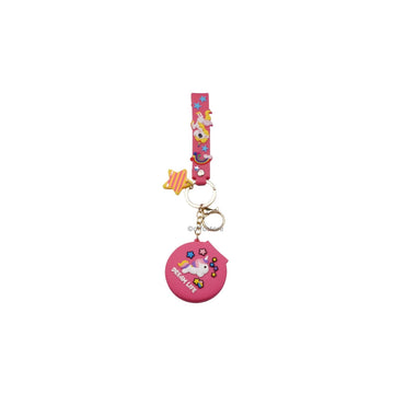 Dream Life Unicorn Pink Mirror Cosmetic Keychain