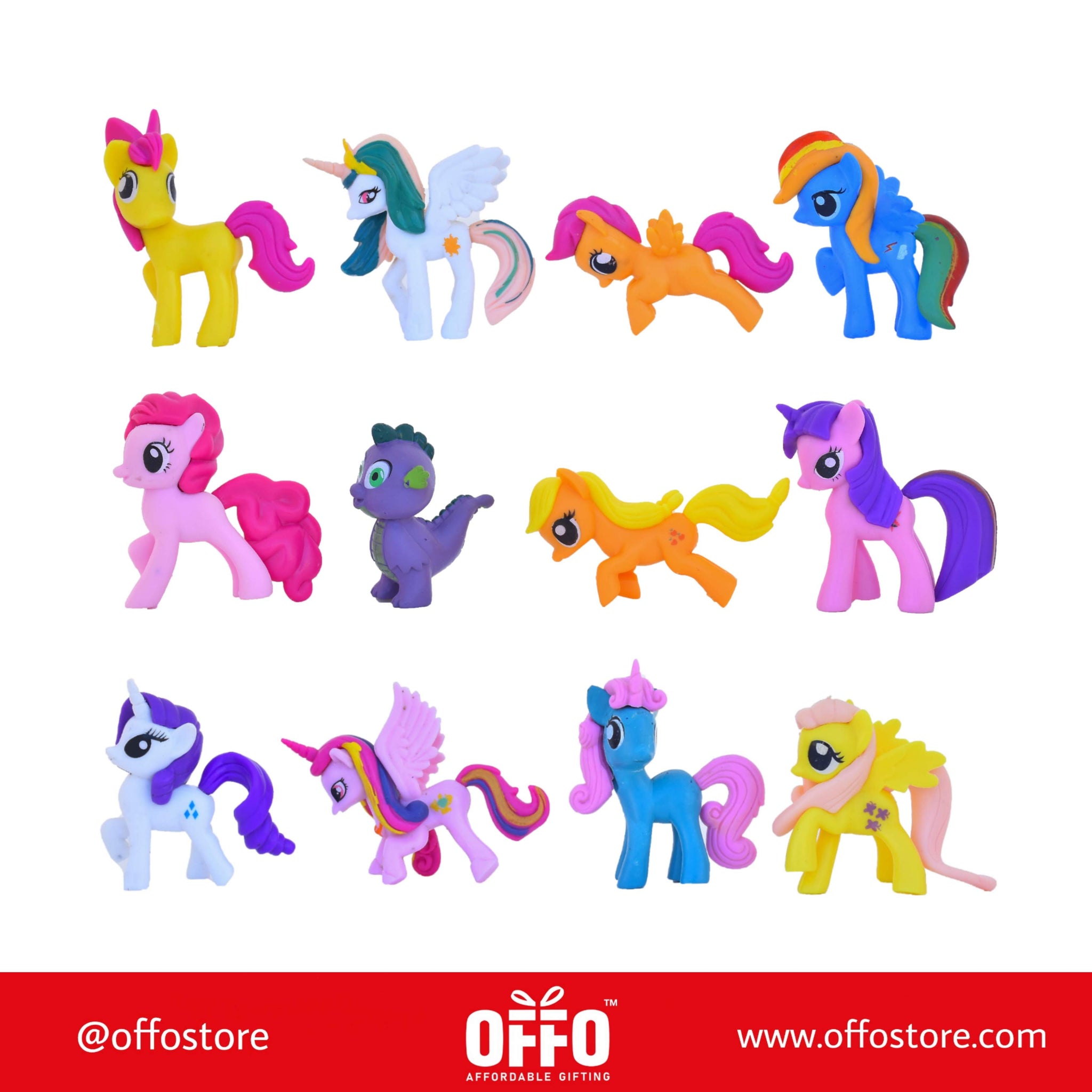 Unicorn Action figures Set of 12  [6-8 cm]