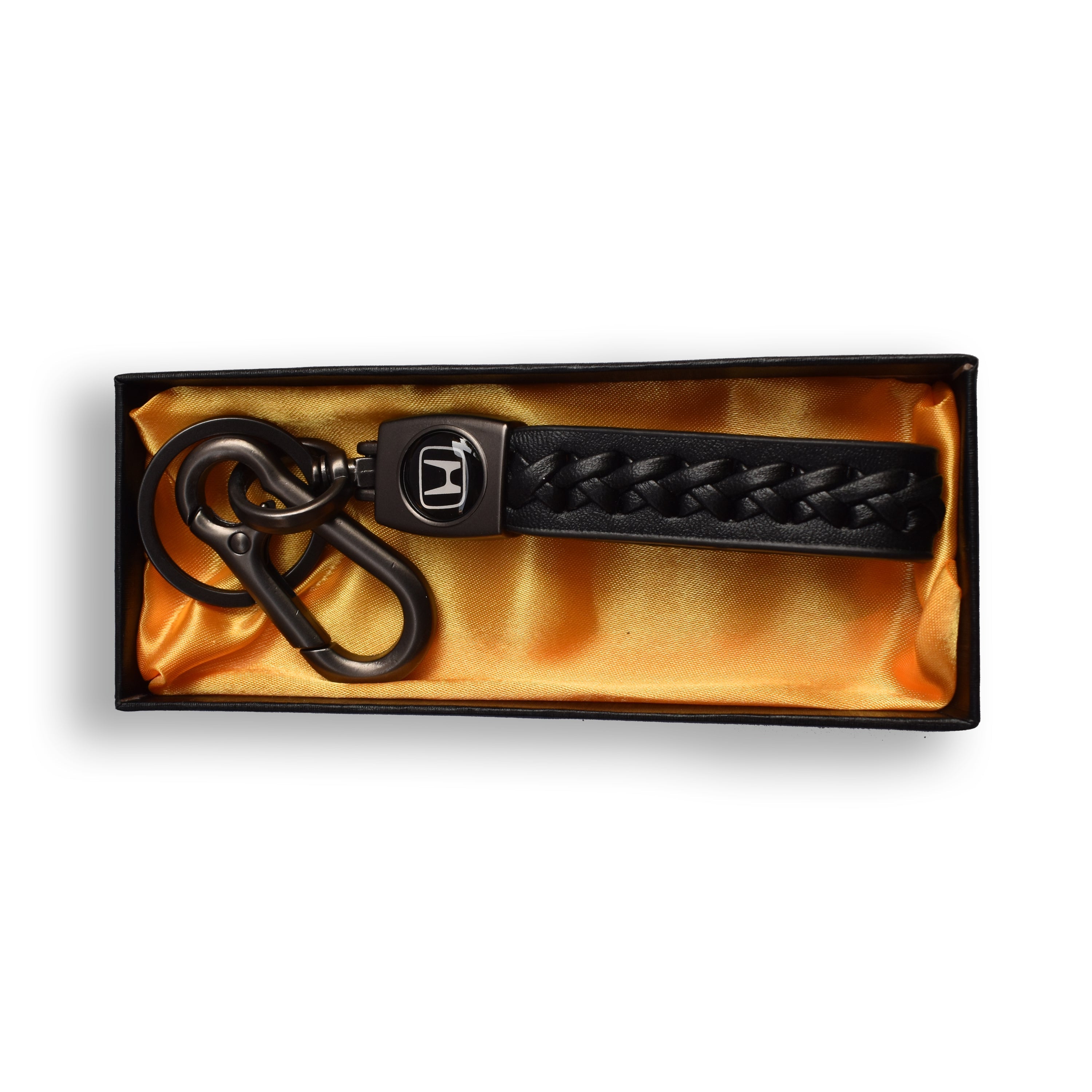 Honda Logo In Red Real Carbon Fiber Strap With Red Leather Stitching Edge Key Chain - Car Beyond Store - Foto 9