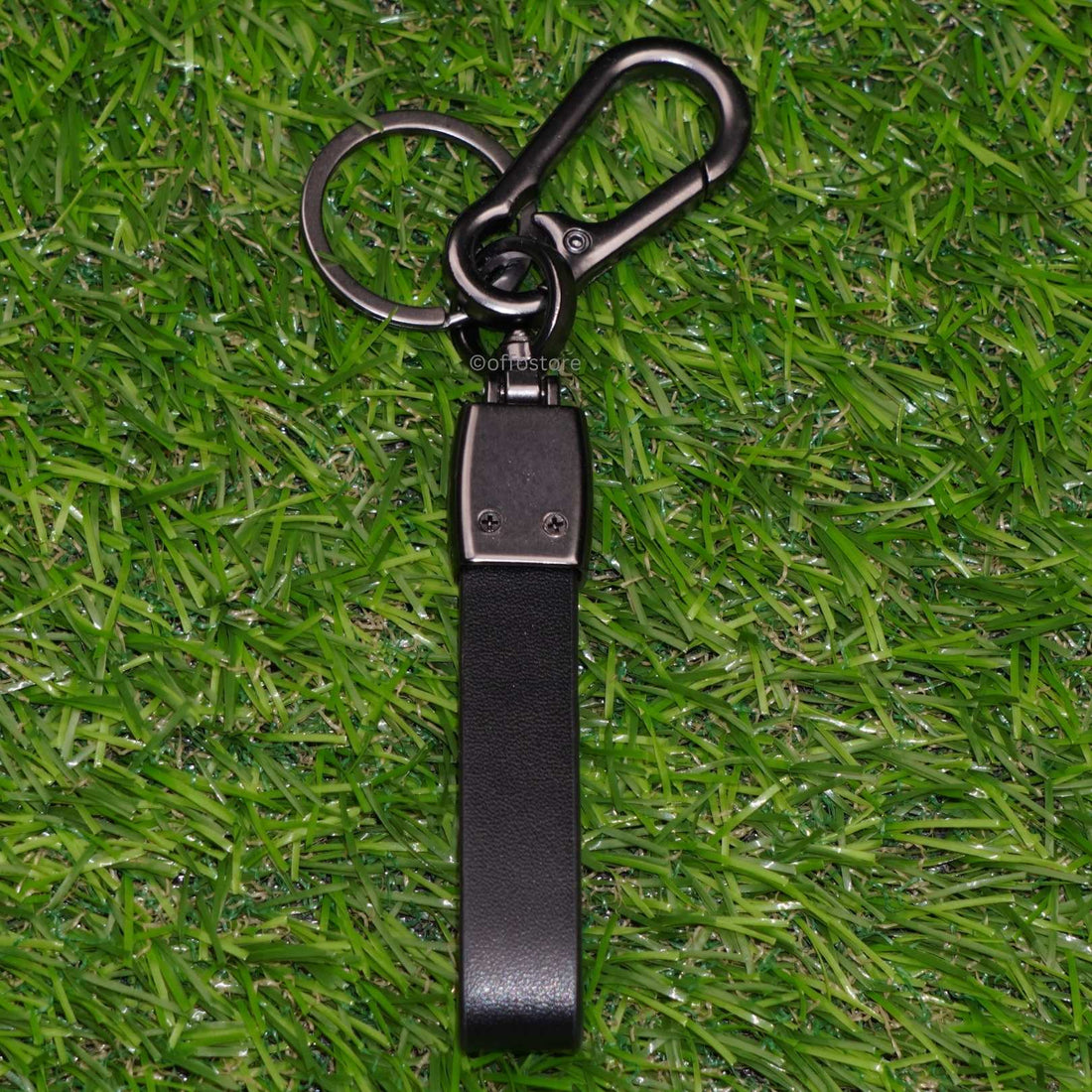 Kia Motors Black Leather Keychain