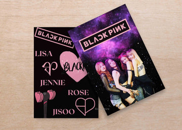 Black Pink Velvet Finish A5 Notebook